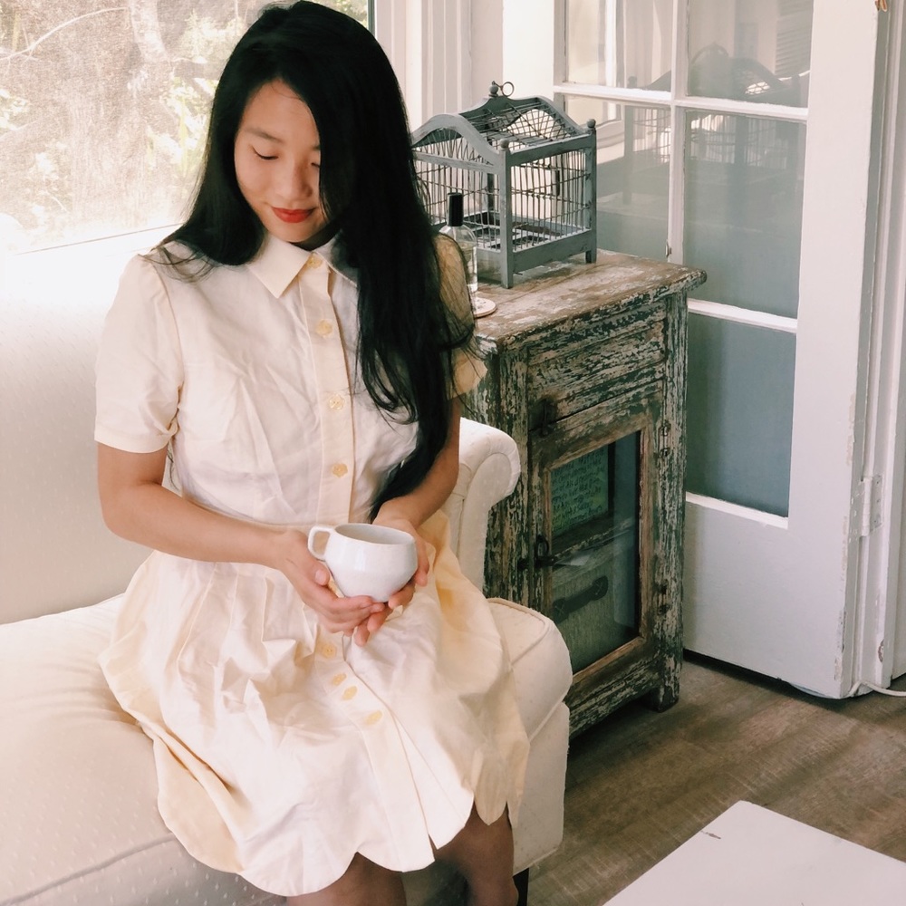 Banana Split Scallop Tea Dress